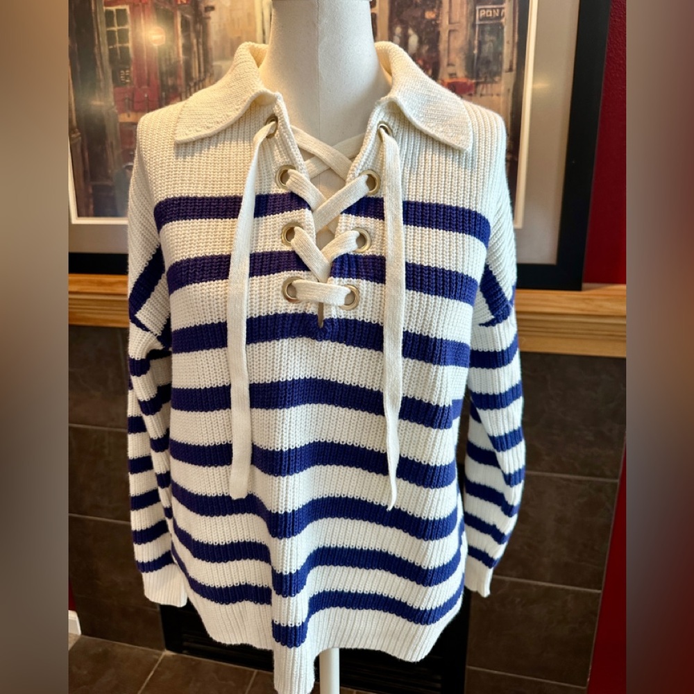 NWT Loft Nautical Striped Sweater